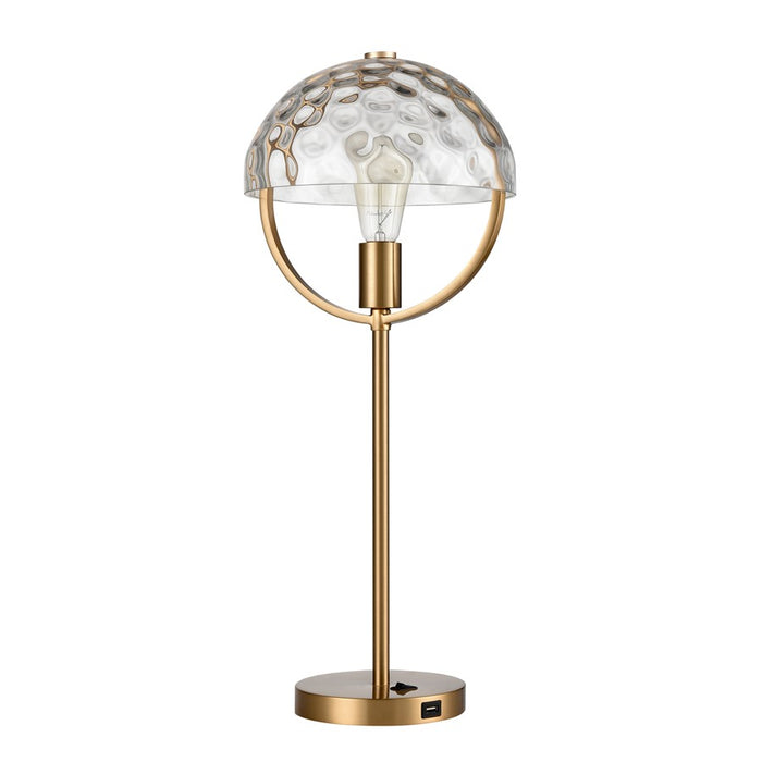 Atlas Lighting Parsons Avenue 24'' High 1Lt Desk Lamp, Brass/Clear