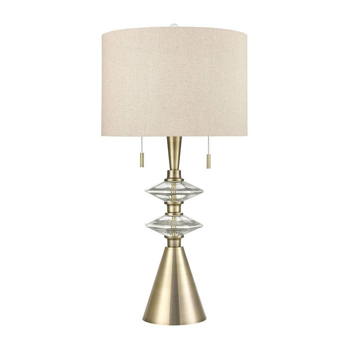 Atlas Lighting Annetta 33''H 2Lt Table Lamp Set of 2, Brass/White
