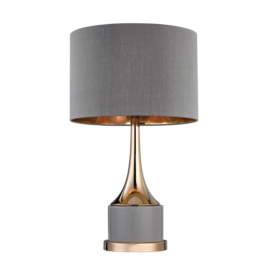 Atlas Lighting Cone Neck 18.5'' High 1Lt Table Lamp, Gray/Gray
