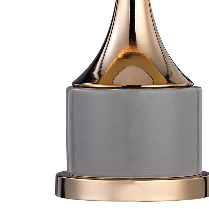 Atlas Lighting Cone Neck 18.5'' High 1Lt Table Lamp, Gray/Gray