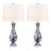 Atlas Cordelia Sound 30''H 1Lt Table Lamp Set of 2, Blue/WH - PL11047-BLS