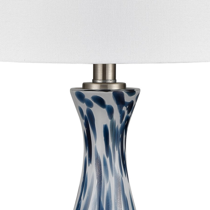 Atlas Cordelia Sound 30''H 1Lt Table Lamp Set of 2, Blue/WH