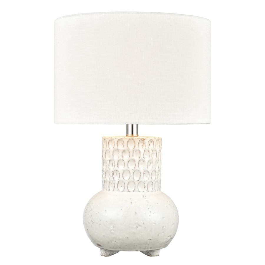Atlas Lighting Delia 21'' High 1Lt Table Lamp, White/White