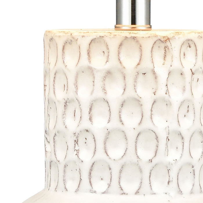 Atlas Lighting Delia 21'' High 1Lt Table Lamp, White/White
