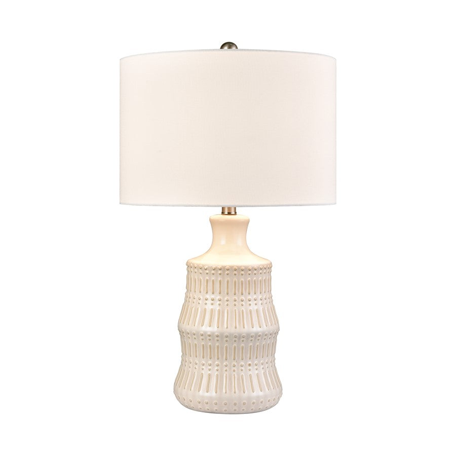Atlas Lighting Dorin 25.5'' High 1Lt Table Lamp, White Glazed/White