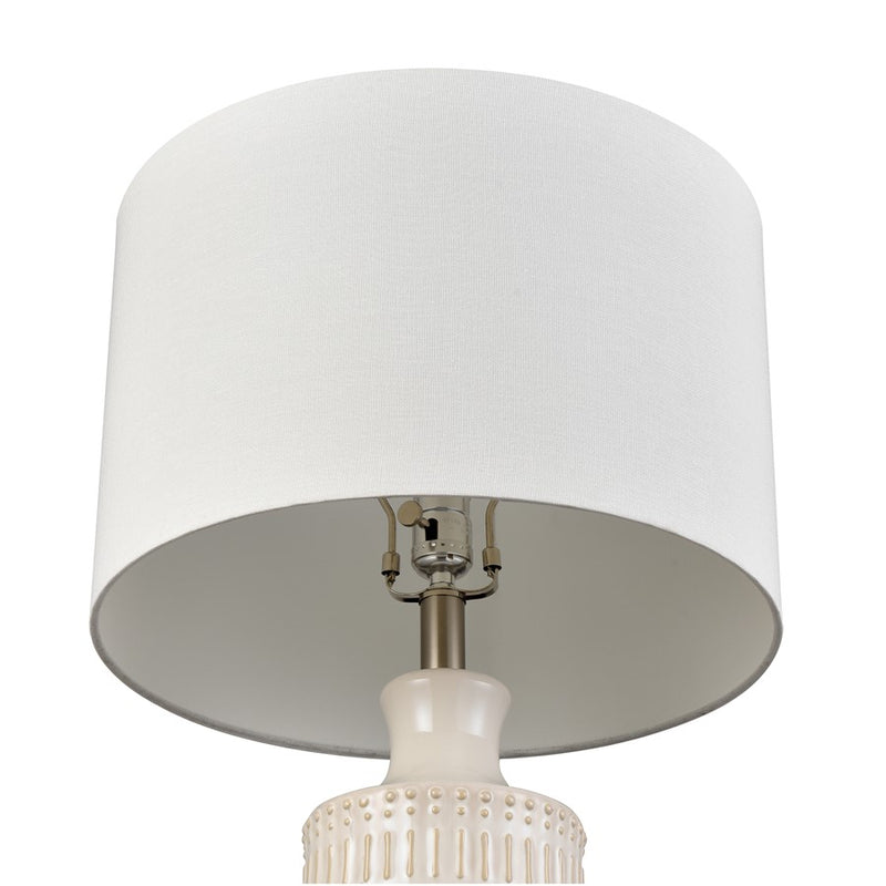 Atlas Lighting Dorin 25.5'' High 1Lt Table Lamp, White Glazed/White