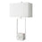 Atlas Lighting Dunstan Mews 31'' High 1Lt Table Lamp, Chrome/White