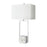 Atlas Lighting Dunstan Mews 31'' High 1Lt Table Lamp, Chrome/White