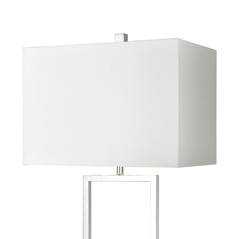 Atlas Lighting Dunstan Mews 31'' High 1Lt Table Lamp, Chrome/White