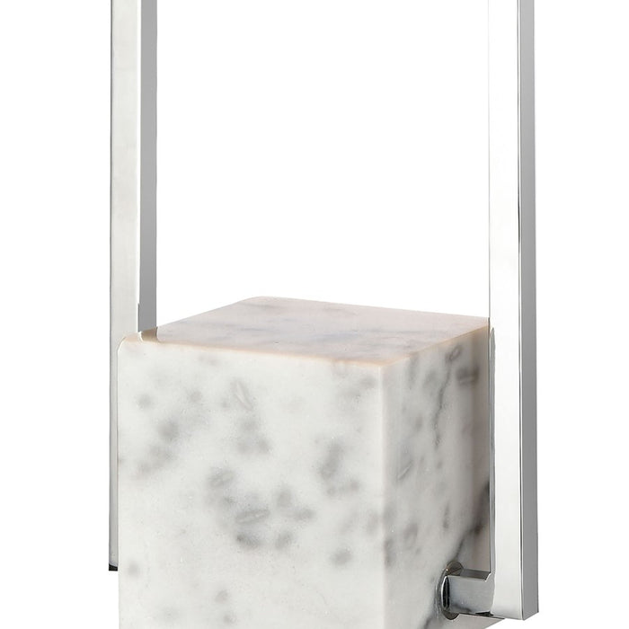 Atlas Lighting Dunstan Mews 31'' High 1Lt Table Lamp, Chrome/White