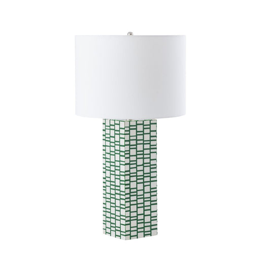 Atlas Lighting Etten 27'' High 1Lt Table Lamp, Green/White