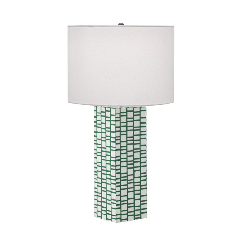 Atlas Lighting Etten 27'' High 1Lt Table Lamp, Green/White