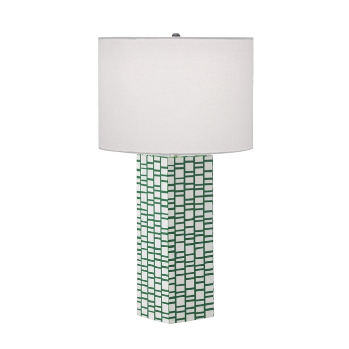 Atlas Lighting Etten 27'' High 1Lt Table Lamp, Green/White
