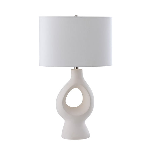 Atlas Lighting Fenimore 27'' High 1Lt Table Lamp, White/White