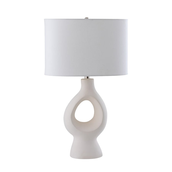 Atlas Lighting Fenimore 27'' High 1Lt Table Lamp, White/White