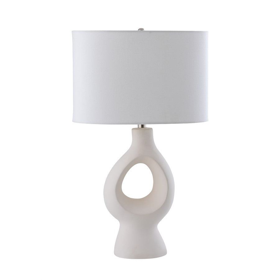 Atlas Lighting Fenimore 27'' High 1Lt Table Lamp, White/White