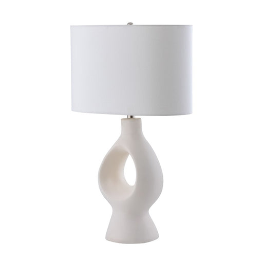 Atlas Lighting Fenimore 27'' High 1Lt Table Lamp, White/White