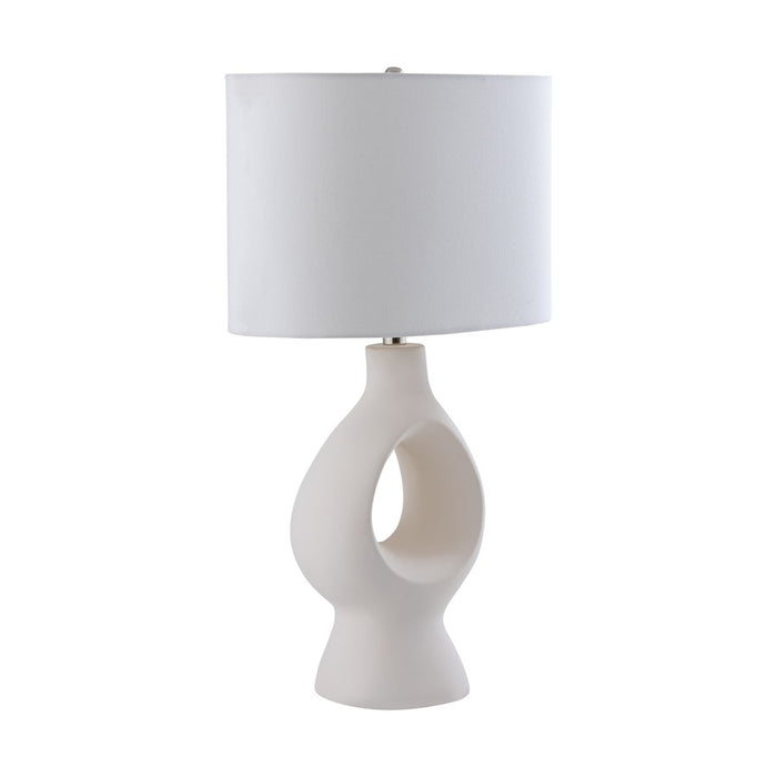 Atlas Lighting Fenimore 27'' High 1Lt Table Lamp, White/White