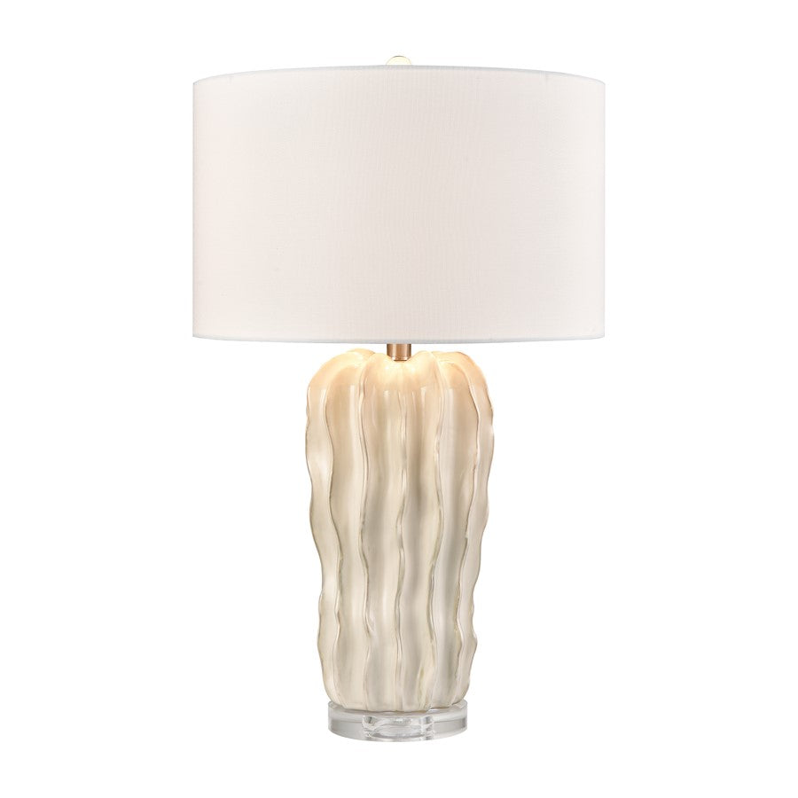 Atlas Lighting Genesee 27.5''H 1Lt Table Lamp, White Glazed/White