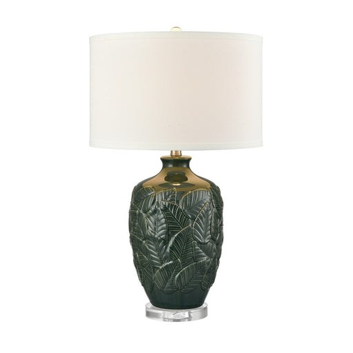 Atlas Lighting Goodell 27.5''H 1Lt Table Lamp, Green Glaze/White
