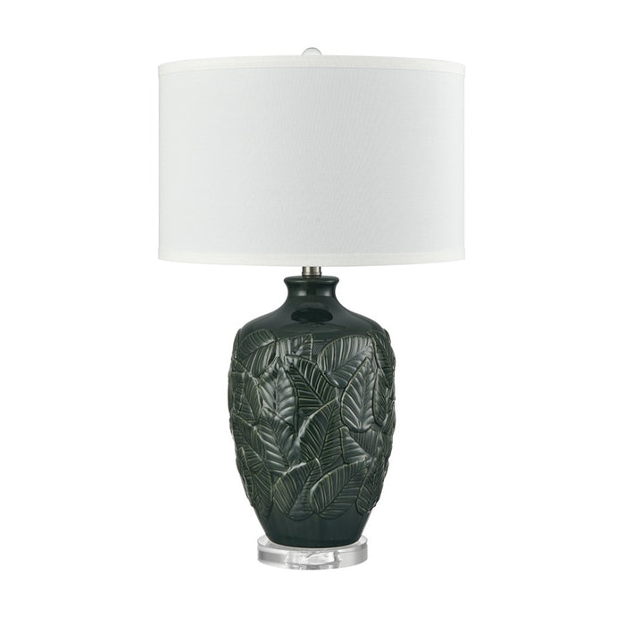 Atlas Lighting Goodell 27.5''H 1Lt Table Lamp, Green Glaze/White