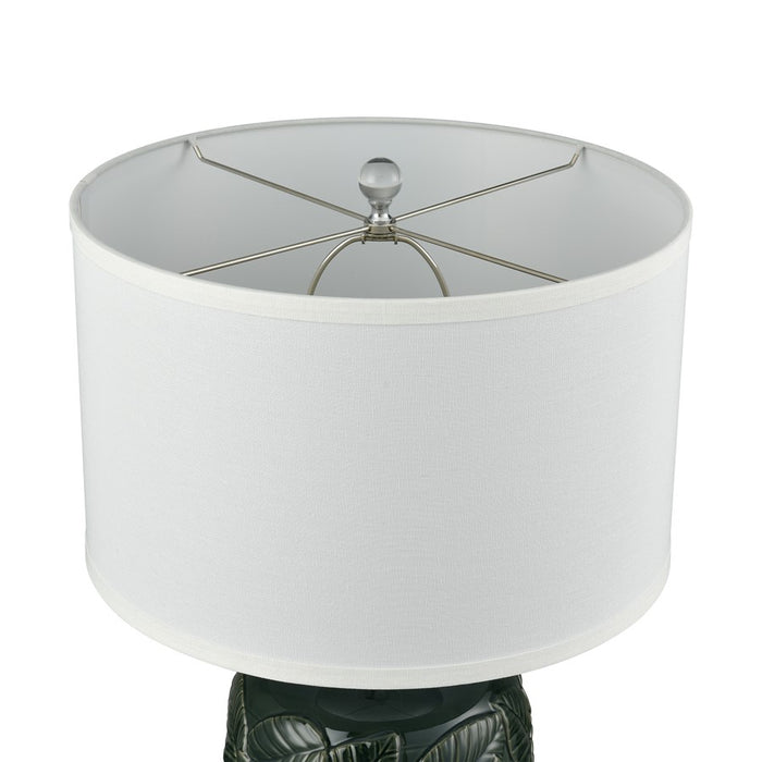 Atlas Lighting Goodell 27.5''H 1Lt Table Lamp, Green Glaze/White