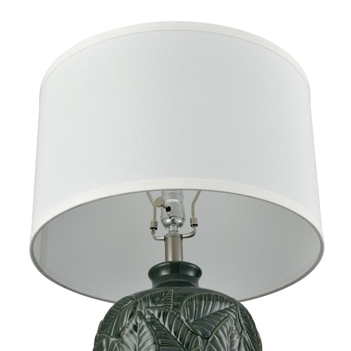 Atlas Lighting Goodell 27.5''H 1Lt Table Lamp, Green Glaze/White