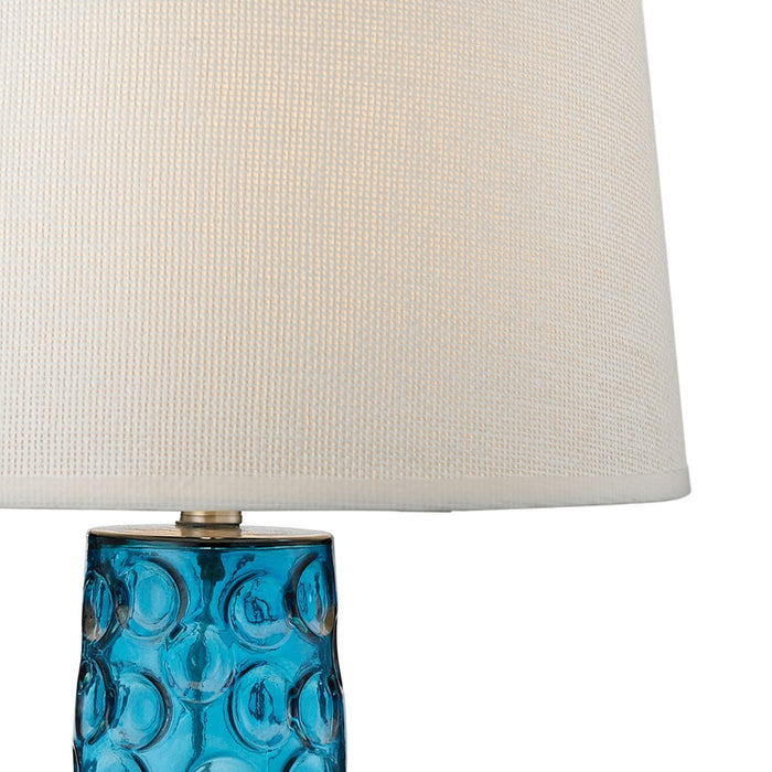 Atlas Lighting Hammered Glass 27'' High 1Lt Table Lamp, Blue/White