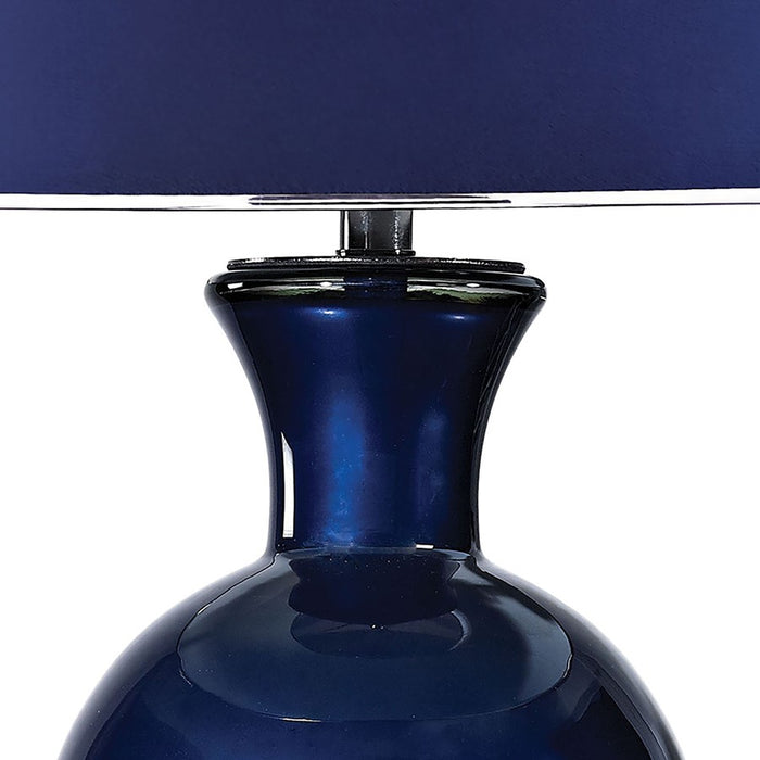 Atlas Lighting Helensburugh 34'' High 1Lt Table Lamp, Navy/Blue