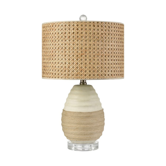 Atlas Lighting Hobart 20'' High 1Lt Table Lamp, White/Natural