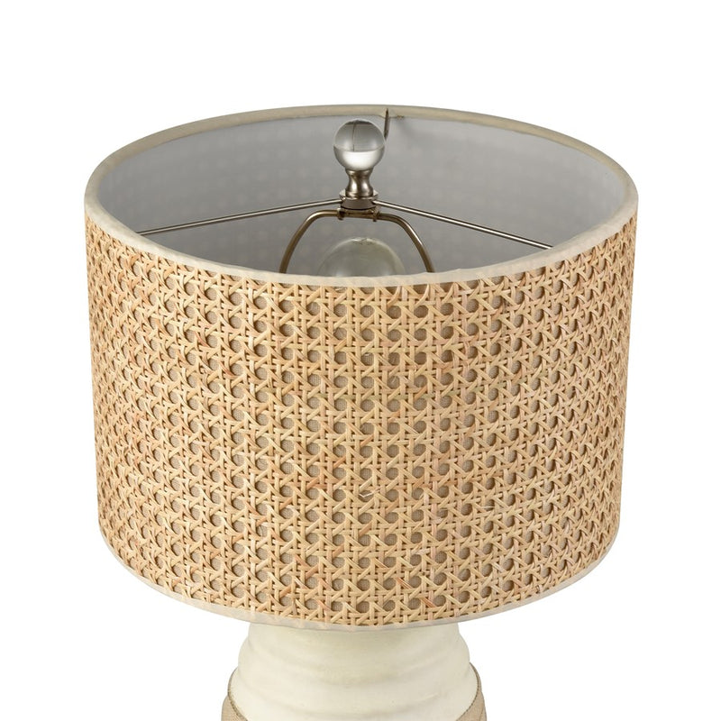 Atlas Lighting Hobart 20'' High 1Lt Table Lamp, White/Natural