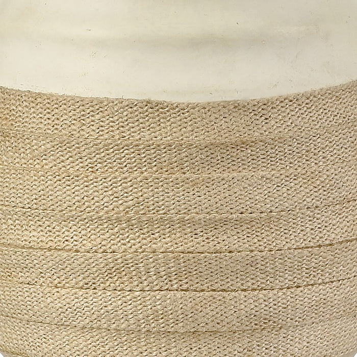 Atlas Lighting Hobart 20'' High 1Lt Table Lamp, White/Natural