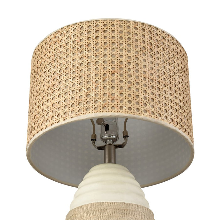 Atlas Lighting Hobart 20'' High 1Lt Table Lamp, White/Natural