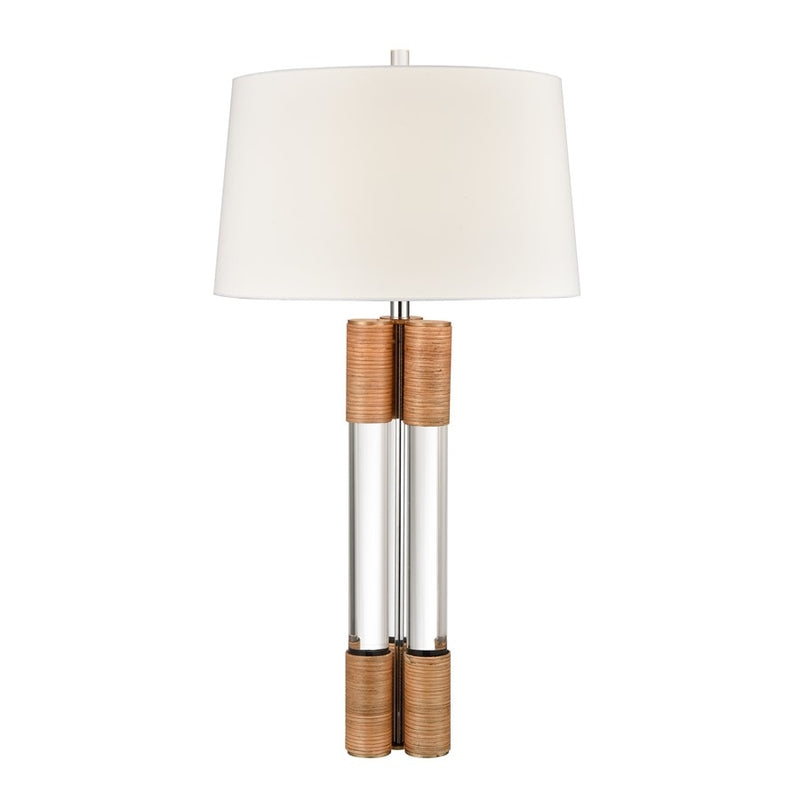 Atlas Lighting Island Gate 37'' High 1Lt Table Lamp, Clear/White