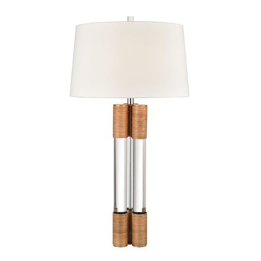 Atlas Lighting Island Gate 37'' High 1Lt Table Lamp, Clear/White