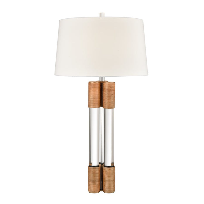 Atlas Lighting Island Gate 37'' High 1Lt Table Lamp, Clear/White