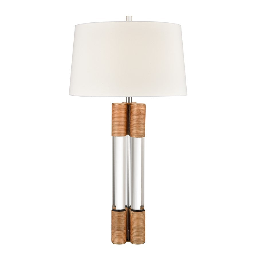 Atlas Lighting Island Gate 37'' High 1Lt Table Lamp, Clear/White