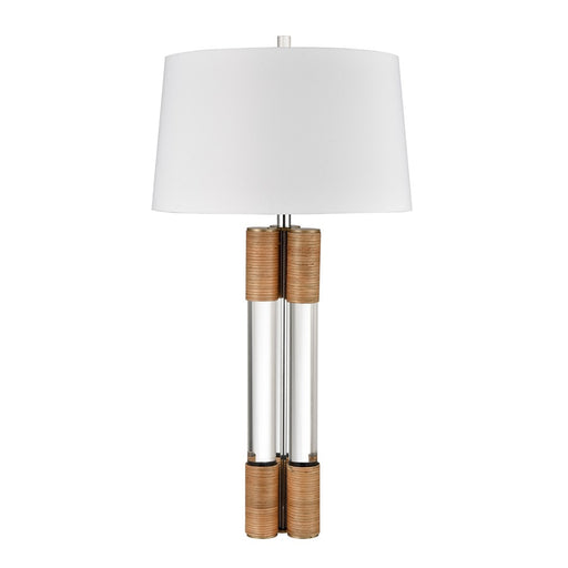 Atlas Lighting Island Gate 37'' High 1Lt Table Lamp, Clear/White