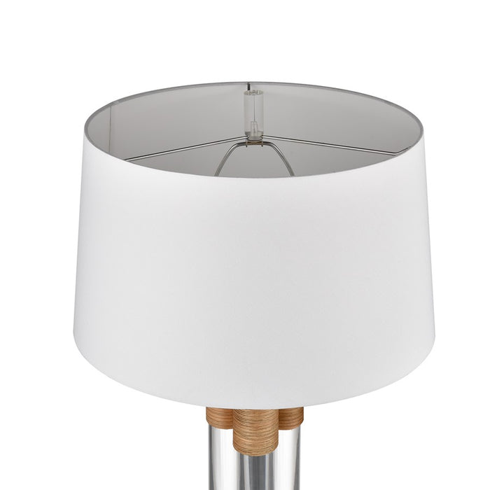 Atlas Lighting Island Gate 37'' High 1Lt Table Lamp, Clear/White