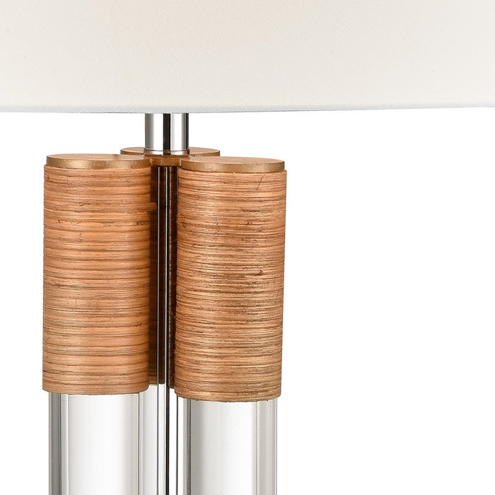 Atlas Lighting Island Gate 37'' High 1Lt Table Lamp, Clear/White