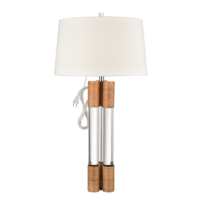 Atlas Lighting Island Gate 37'' High 1Lt Table Lamp, Clear/White