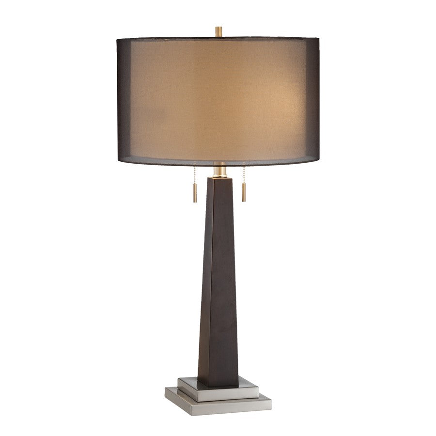 Atlas Lighting Jaycee 29'' High 2Lt Table Lamp, Black/Black