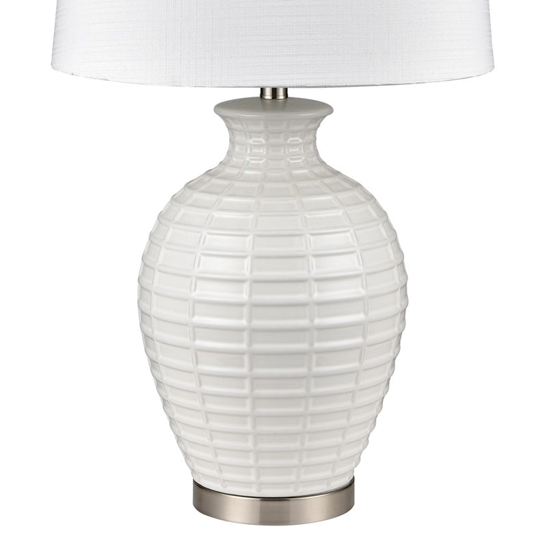 Atlas Lighting Junia 28''H 1Lt Table Lamp Set of 2, White/White