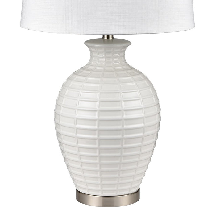 Atlas Lighting Junia 28''H 1Lt Table Lamp Set of 2, White/White