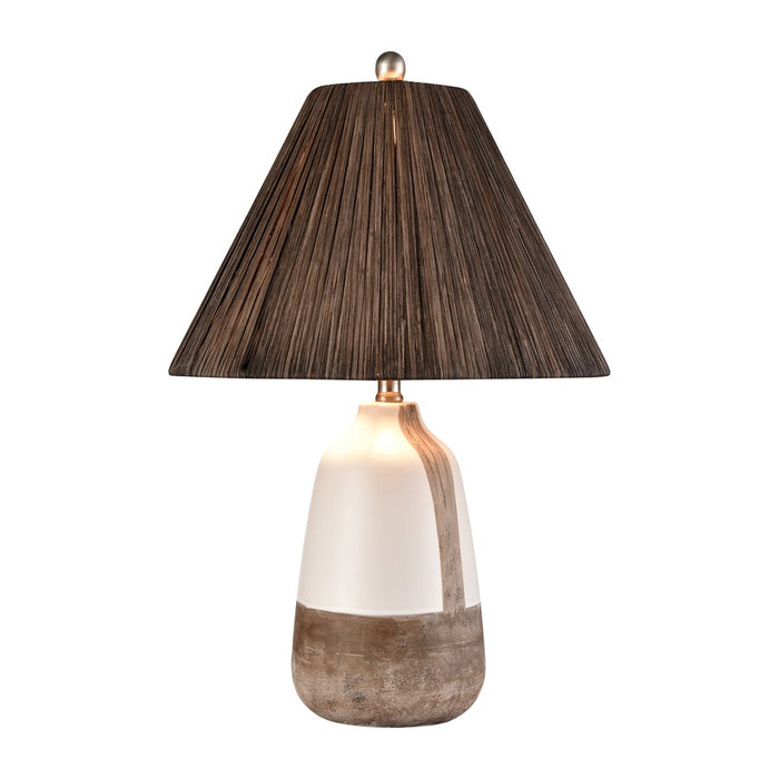 Atlas Lighting Kirkover 26'' High 1Lt Table Lamp, White Glaze/Brown