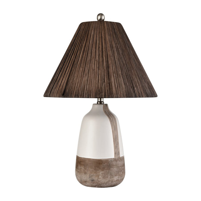 Atlas Lighting Kirkover 26'' High 1Lt Table Lamp, White Glaze/Brown