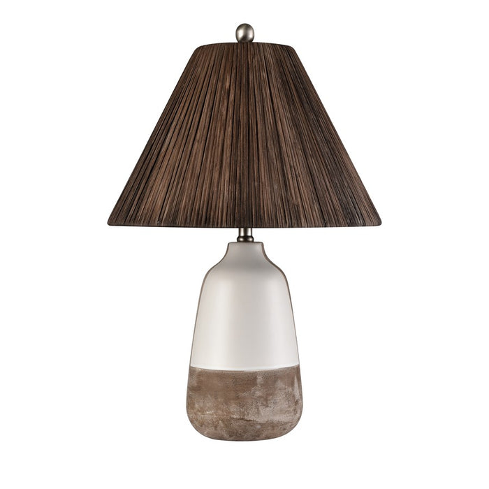 Atlas Lighting Kirkover 26'' High 1Lt Table Lamp, White Glaze/Brown