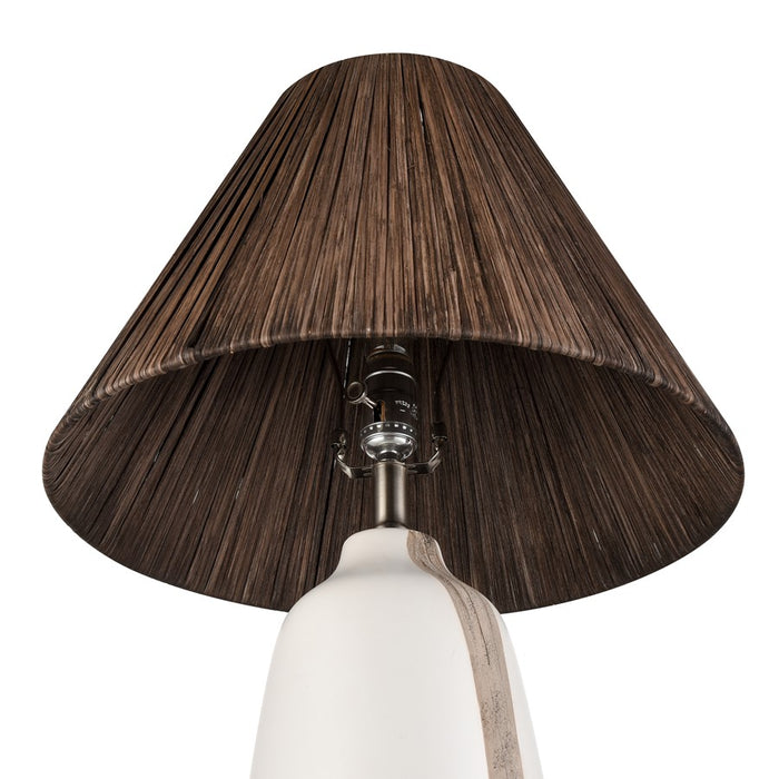 Atlas Lighting Kirkover 26'' High 1Lt Table Lamp, White Glaze/Brown