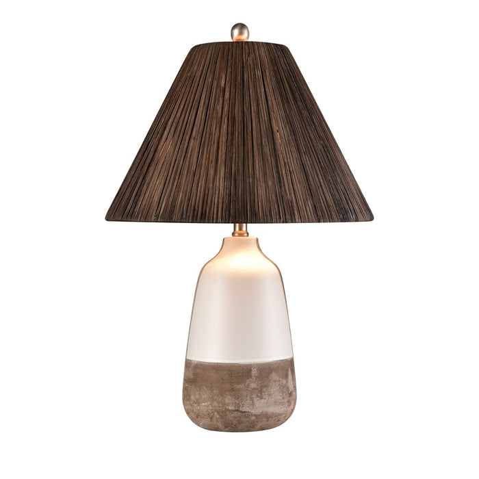 Atlas Lighting Kirkover 26'' High 1Lt Table Lamp, White Glaze/Brown