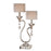 Atlas Lighting Krystal 23.5'' High 2Lt Table Lamp, Nickel/Off White